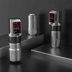 Aparat de Tatuat POSEIDON S-Luxe &ndash; Stroke Reglabil &amp; Wireless - Grey