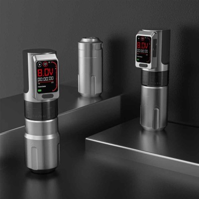 Aparat de Tatuat POSEIDON S-Luxe &amp;ndash; Stroke Reglabil &amp;amp; Wireless - Grey foto