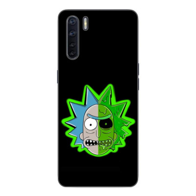 Husa compatibila cu Oppo A91 Silicon Gel Tpu Model Rick And Morty Alien foto