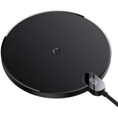 Incarcator wireless Baseus Digital LED Display Gen 2, 15W Qi, display digital, Cablu Type-C la USB 1.5m inclus, negru