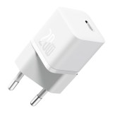 INCARCATOR retea Baseus GaN5 Pro, Quick Charge 20W, 1 x USB Type-C, include cablu USB Type-C la USB Type-C 100W 1m, alb &amp;quot;P10110900213-01&amp;quot; (t