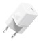 INCARCATOR retea Baseus GaN5 Pro, Quick Charge 20W, 1 x USB Type-C, include cablu USB Type-C la USB Type-C 100W 1m, alb &quot;P10110900213-01&quot; (timbru verd