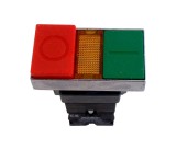 Buton Freder 32-760, verde / rosu, contact normal inchis + normal deschis, IP40