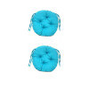 Set Perne decorative rotunde, pentru scaun de bucatarie sau terasa, diametrul 35cm, culoare albastru, 2 buc/set, Palmonix