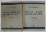SCRIERI LITERARE , MORALE SI POLITICE (2 TOMURI) de BOGDAN PETRICEICU-HASDEU (1937)