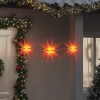 Gossi lumini de craciun cu led-uri, 3 buc., rosu, pliabil