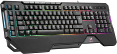 Tastatura iluminta pentru gaming Delux K9600-BK, cu fir, USB 2.0, negru foto