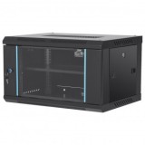 Cabinet metalic / Rack 19&#039;&#039;, Vevor 6U, usa din sticla, 350 x 450 x 600 mm, Montare pe pardoseala