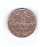 Moneda Franta 10 francs/franci 1980, stare buna, curata, Europa, Cupru-Nichel