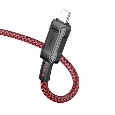 Cablu Hoco USB-A la Lightning 2.4A X94 1m Rosu - Incarcare Rapida si Stil Atragator pentru Dispozitivele Tale Apple foto