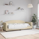VidaXL Pat de zi, crem, 80x200 cm, material textil