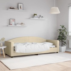 vidaXL Pat de zi, crem, 80x200 cm, material textil 354110