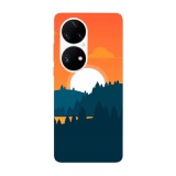 Husa compatibila cu Huawei Nova Y70 model Digital sunset, Silicon, TPU, Viceversa, Transparent, Carcasa