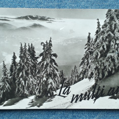 433 - Peisaj de iarna la munte / carte postala circulata 1966