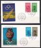 Germania 1968 - Jocurile Olimpice - Mexico City, 3 FDC-uri, set complet, 2 Poze, Stampilat