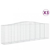 Cumpara ieftin Cosuri gabion arcuite 3 buc, 400x50x120/140 cm, fier galvanizat