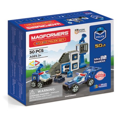 Set magnetic Magformers, Uimitorul set de politie foto