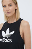 Adidas Originals top Trefoil Tank femei, culoarea negru, IU0067