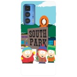 Husa compatibila cu Motorola G100 model south park, Silicon, TPU, Viceversa, Transparent, Carcasa