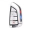 Carcasa cheie Smart Key Topautochei&reg; pentru BMW X1 F48, X5 F15 F85, X6 F16 F86, 2 F45 F46 4 butoane argintiu