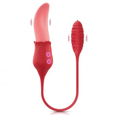 Vibrator Tongue and Bullet Red