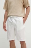 Armani Exchange pantaloni scurti barbati, culoarea alb, 3DZS05 ZN3LZ