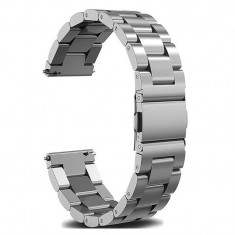 Bratara metalica argintie 22mm pentru Huawei Watch GT GT2 foto
