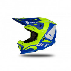 MBS Casca motocross/enduro Ufo Plast Echus, fibra de sticla, albastru/galben-fluo, L, Cod Produs: HE169L