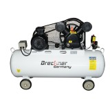 Compresor aer pe curea Breckner Germany V-0.6/8, butelie 200 L, motor 2 cilindri in V 5 CP 380 V, 8 bar, 650 l/min, debit refulat 575 l/min, 750