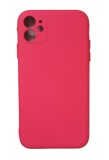 Huse silicon antisoc cu microfibra interior Iphone 11 Roz Neon, Husa