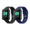 Set 2 curele pentru Oppo Watch 1 (46mm), Kwmobile, Negru/Albastru, Silicon, 57787.01