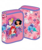 Penar fetite, imprimeu Printese Disney, model floral roz, fermoar, 2 extensii, Pigna