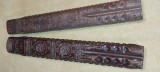2 Fluiere din lemn model deosebit ( cu 2 nari - ingemanat / gemanat ) lungime - 32 cm - poze reale