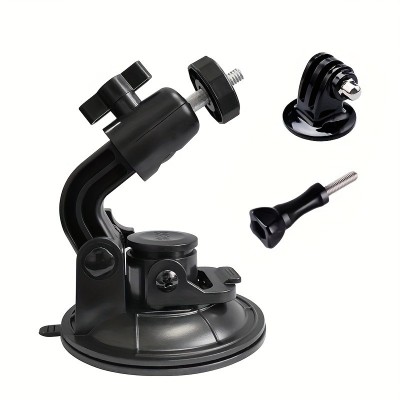 Ventuza cu filet 1/4 si adaptor trepied camere actiune GoPro SjCam Insta360 DJI Osmo Action foto
