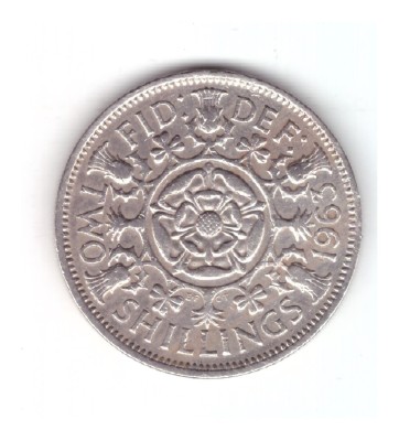 Moneda Anglia 2 shilling / 2 shillings 1963, stare buna, curata foto