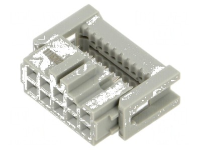 Conector IDC mufă mamă 10 PIN 1,27mm 2,5A pentru cablu-bandă foto