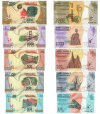 MADAGASCAR █ SET █ 100+200+500+1000+2000 Ariary █ 2017 █ P-97-101 █ UNC