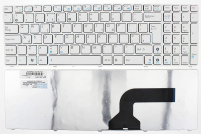 Tastatura laptop Asus K52F alba layout us fara iluminare foto