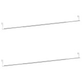 Cumpara ieftin Sine pentru perdele 2 buc, alb si argintiu, 90-135 cm, aluminiu