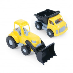 Camion si excavator PlayLearn Toys foto