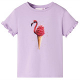 Tricou de copii, liliac, 128, vidaXL