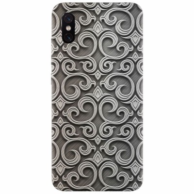 Husa silicon pentru Xiaomi Mi 8 Pro, Baroque Silver Pattern foto