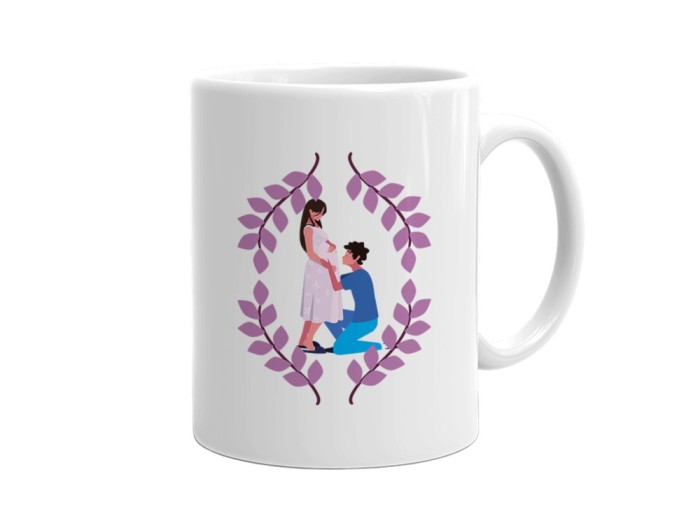 Cana alba personalizata graviduta, INOVATIX&reg;. 330ml
