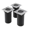 VidaXL Lămpi de sol pentru exterior, 3 buc., pătrat 40394