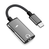 Adaptor audio Type-C la Type-C / Jack 3.5mm Asteroid GSM AcustiCore AC22, gri