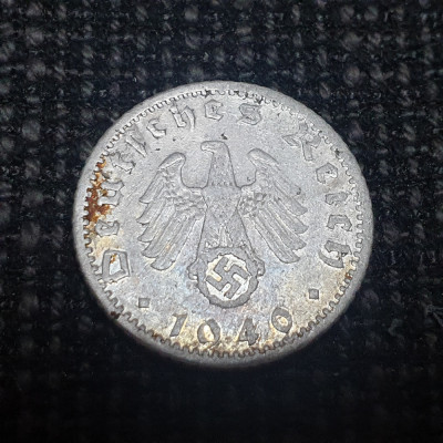 Germania Nazista 50 reichspfennig 1940 F ( Stuttgart) foto