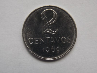 2 CENTAVOS 1969 BRAZILIA foto