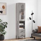 vidaXL Dulap &icirc;nalt, gri sonoma, 34,5x34x180 cm, lemn prelucrat