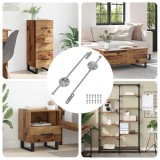 vidaXL Strut de gaz 2 pcs Argintiu 190 mm Fier 864624