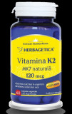 Vitamina k2 mk7 naturala 120mg 60cps vegetale, Herbagetica